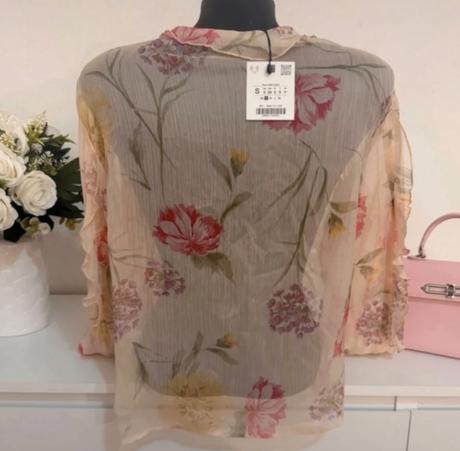 Zara luxusná romantická šifónová blúzka, zara,36 / s