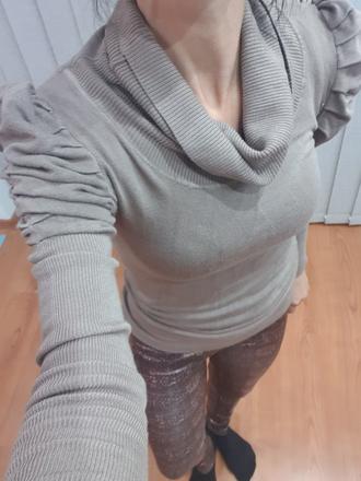 Predlzeny pulovrik plus leginy xs/s, s