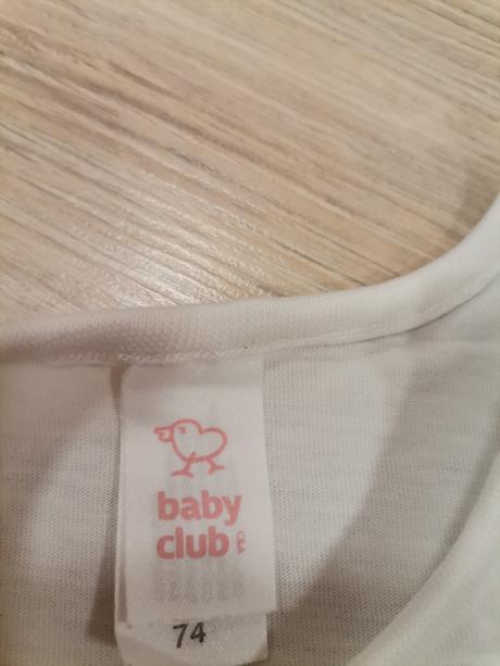 Dievčenské biele tričko, baby club,74