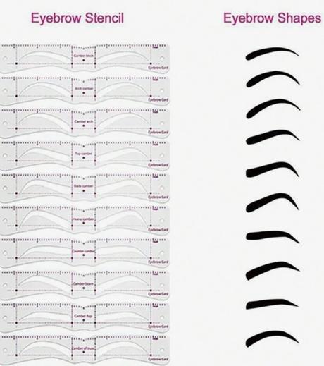 Šablóny na maľovanie obočia 10 ks,