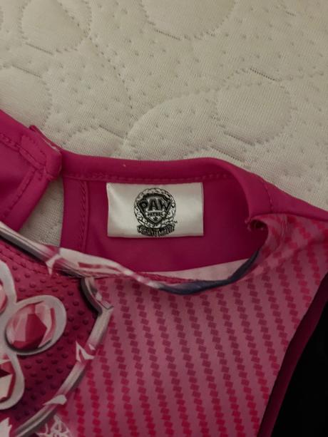 Šaty paw patrol + maska vek 6-7 rokov,