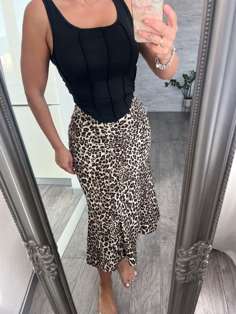 Damska sukna leopard, s