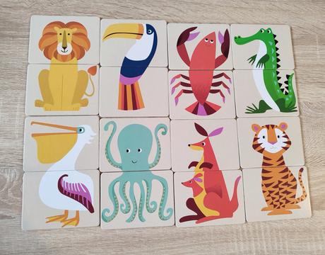 Hra heads&tails(hravý a chvosty)/ 2-kusové puzzle, 