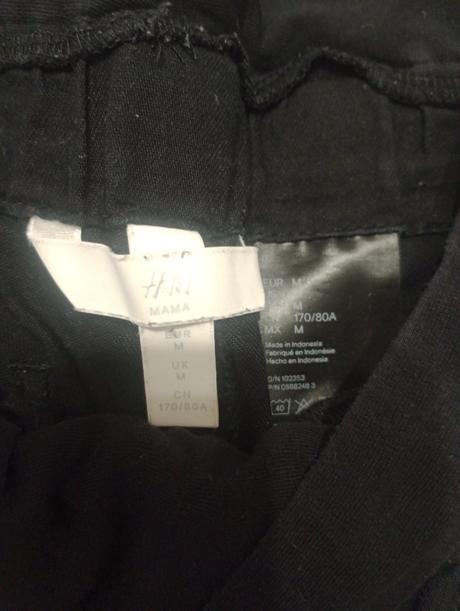 Nohavice chino hm tehotenské čierne m, h&m,m
