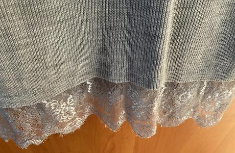 Pleteninové rebrové šaty s čipkou mix ray v. xxl, xxl