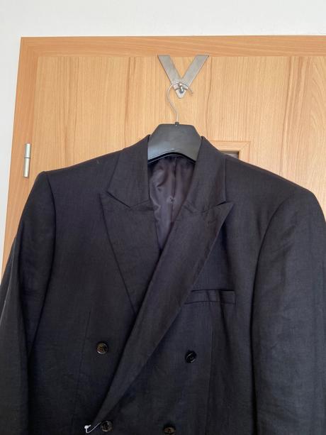 Pánske čierne dvojradové sako h&m, h&m,54