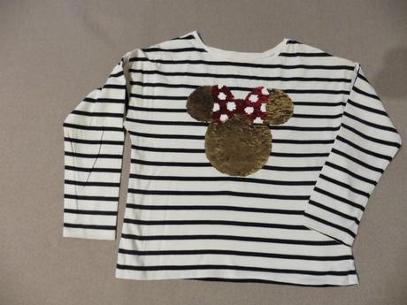 Tričko minnie s flitrami, h&m,110