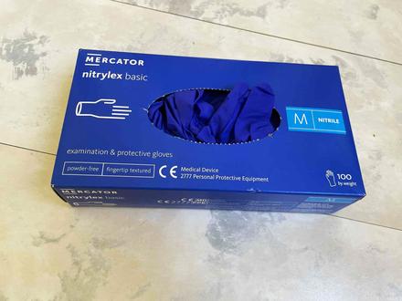 Nitrilové rukavice jednorázové mercator, 