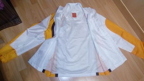 Bielo - oranžová vetrovka, l