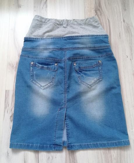 Riflové tehotenská sukňa čs, denim,s