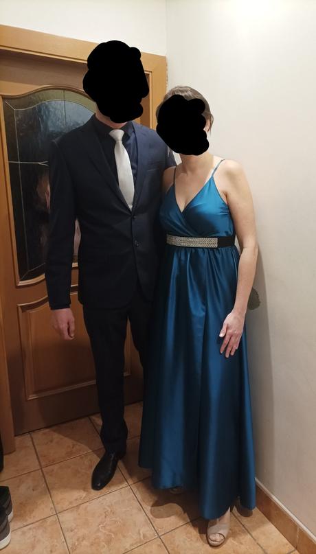 Plesové saténové šaty l, l