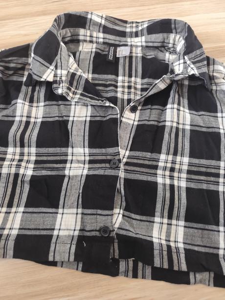 Košeľa crop-topová, h&m,m