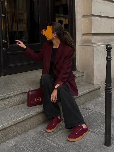 Burgundy tenisky esprit, esprit,37