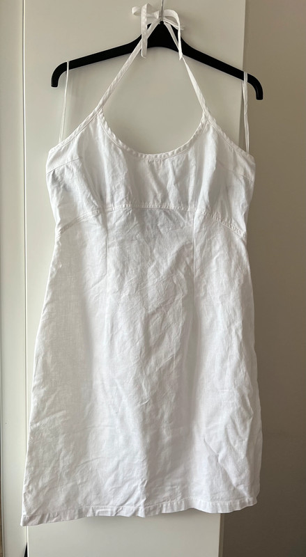 Biele šaty ľanová zmes, 40