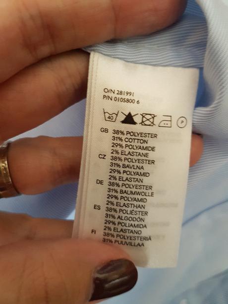 Dámska office košeľa s jemným prúžkom h&m vel.38, h&m,38
