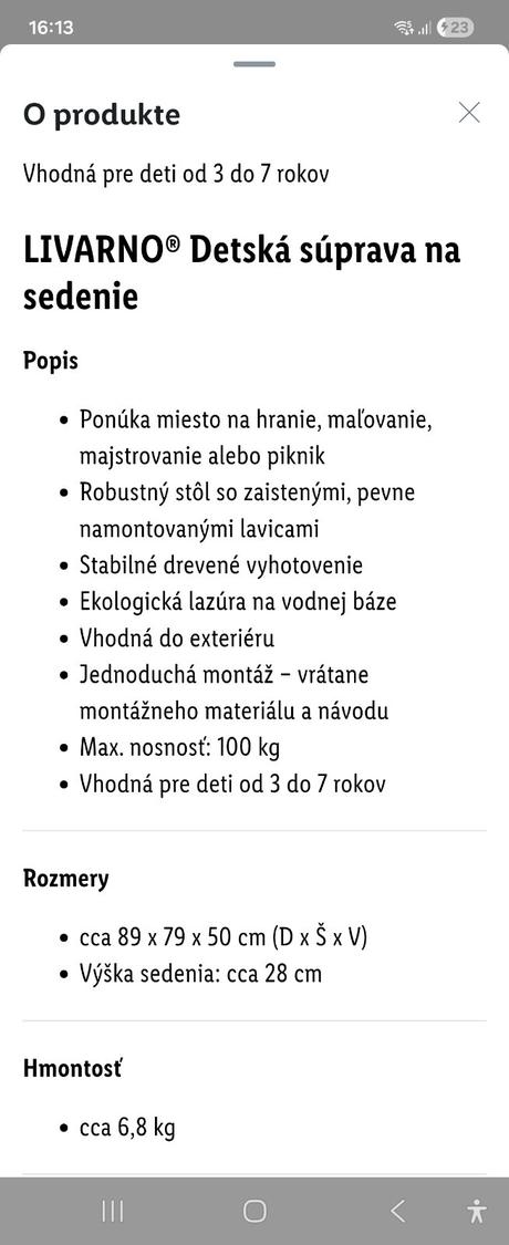 Detská súprava na sedenie, 