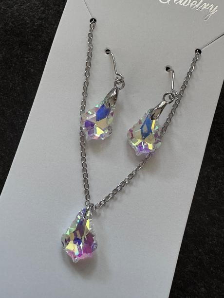 Set náušnice + retiazka s príveskom, 