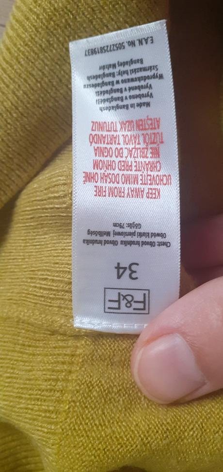 Predĺžený tenší svetrík, f&f,34