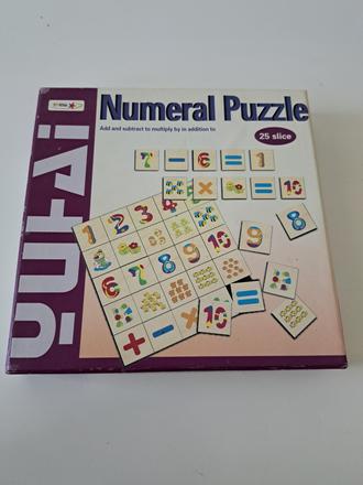 Drevené puzzle - čísla,