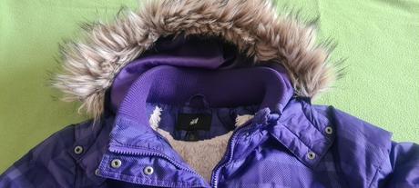 Bunda s kožušinkou, h&m,164