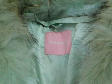 Páperová bunda phard s pravou kožušinou top stav, s