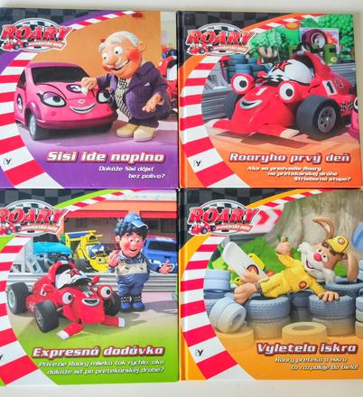 4x knihy o autíčkach, 