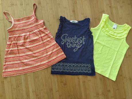 3x tričká, h&m,110