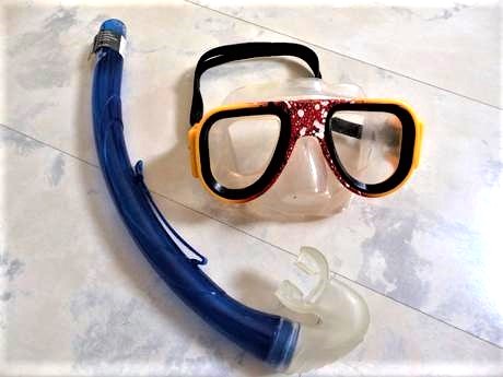 Potápačske okuliare s trubičkou,