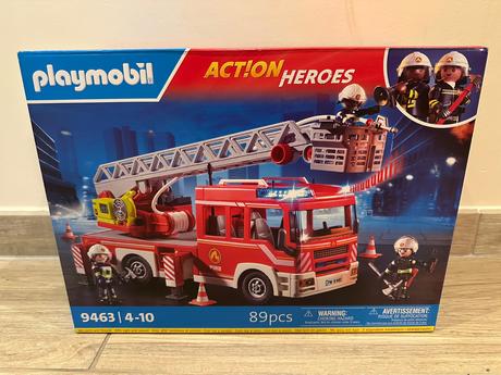 Playmobil cityaction 9463 hasičské auto s rebríkom,
