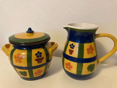 Retro set džbán s vázou, 