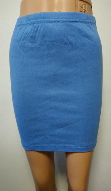 Dámska krátka modrá elastická sukňa, stanford, s