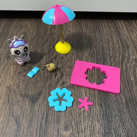 Zebrička s doplnkami,