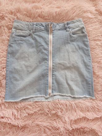 Riflova sukňa so zipsom, 38