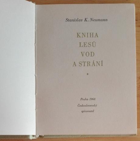 Kniha lesú, vod a strání , stanislav kostka neuman, 