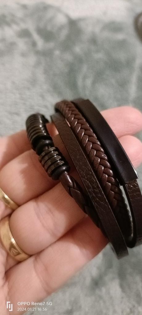 Pánsky kožený náramok, 