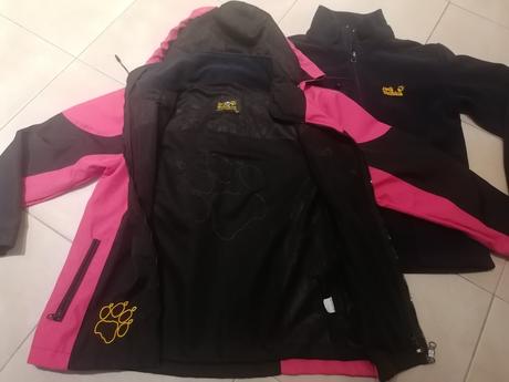 Bunda s mikinou 2v1, jack wolfskin,152
