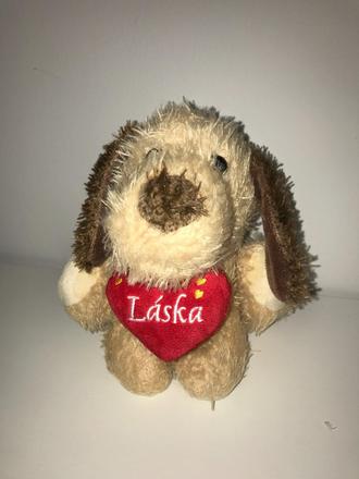 Plyšák láska - pes,