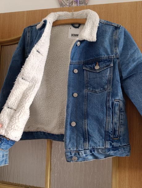 Zateplnená rifľová bunda, sinsay,s