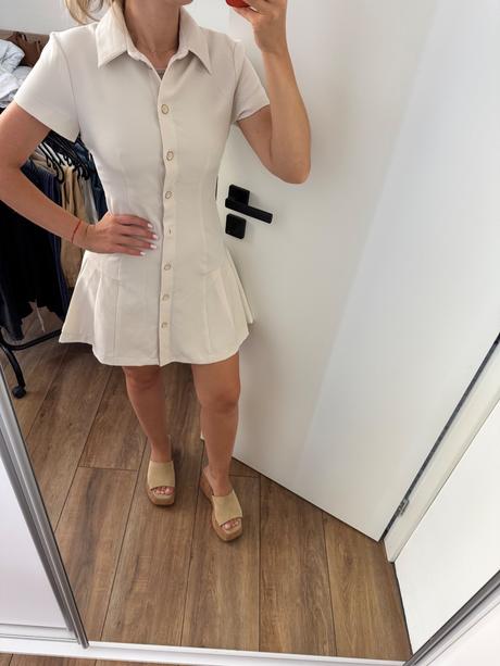 Zara šaty bežove, zara,xs
