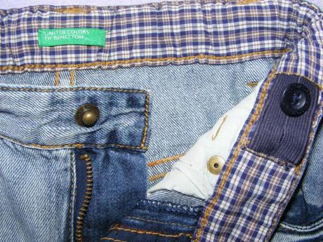 Rifľové bermudy zn. benetton, benetton,110