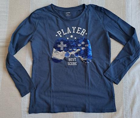 Tričká dlhý rukáv 3ks, sinsay,134