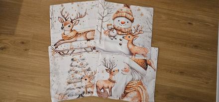 Vianočné obliečky 4ks 40x40 cm,