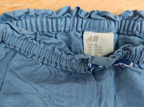 Kraťasy pre dievčatko 92, h&m,92