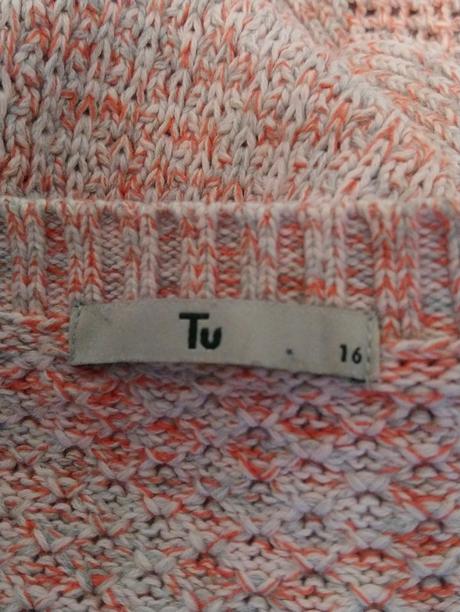 Dámsky ružovo biely pulóver, tu, xxl, tu,xxl