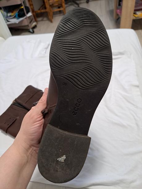 Hnede cizmy ecco, ecco,38