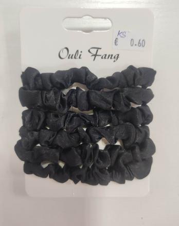 Saténová čierna gumička, 