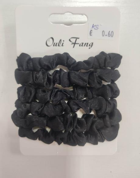 Saténová čierna gumička, 