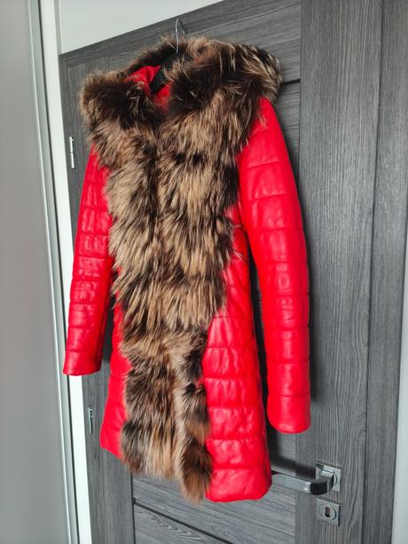 Kozeny kabat s hustou pravou kozusinou, s