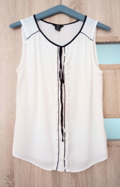Biela šifónová blúzka, f&f,40