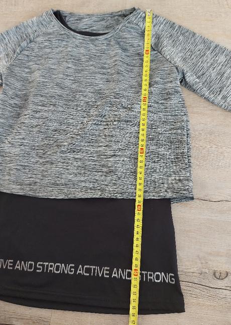 Sivé športové dievčenské tričko, 140